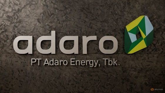 The logo of PT Adaro Energy as seen at PT Adaro Energy headquarters in Jakarta, Indonesia, October 20, 2017. REUTERS/Beawiharta