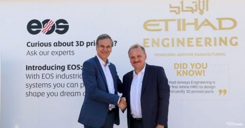 EOS And Etihad Airways To Collaborate On 3D Printing Technologies For Aviation Uses