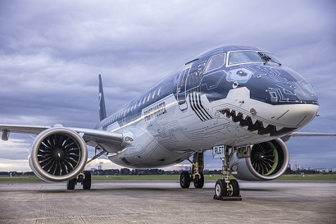 Pictures of Embraer’s E190-E2 aircraft